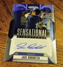 2025 Panini Prizm Jace Bohrofen Base Sensational Signatures Auto #SS-JB Blue Jay