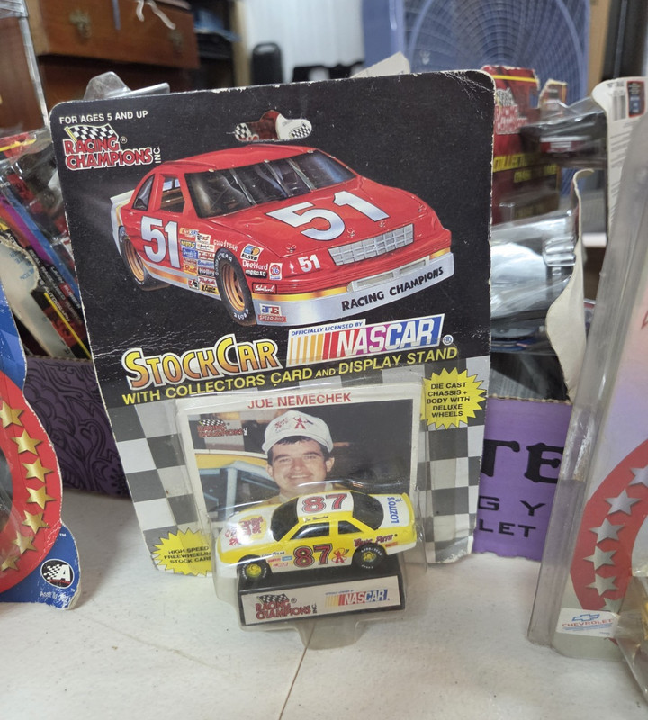 Racing Champions 1:64 NASCAR 1991 Joe Nemechek #87 Chevy w/ Stand Card