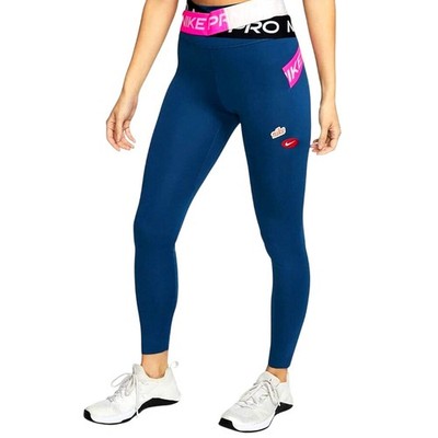 Nike Pro Dri-FIT One Leggings Teal Blue Training Athletic Pants S