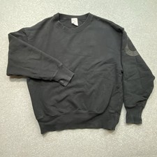 Offline By Aerie Black Sweatshirt Women s Sz S Pullover Spell-Out Crew Neck