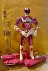 Vintage Pink Power Ranger Figure Mighty Morphin 1990sMetallic Chrome 5 1/4 Inch