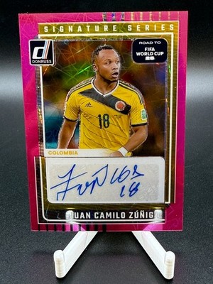 2025-26 Donruss World Cup Juan Camilo Zuniga #SS-JCZ Auto Pink Velocity Signed
