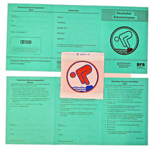 SET Bronze Abzeichen eckig und Deutscher Schwimmpass grün