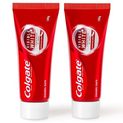 Colgate Visible White Toothpaste Teeth Whitening Stain Removal Mint Flavour 200g