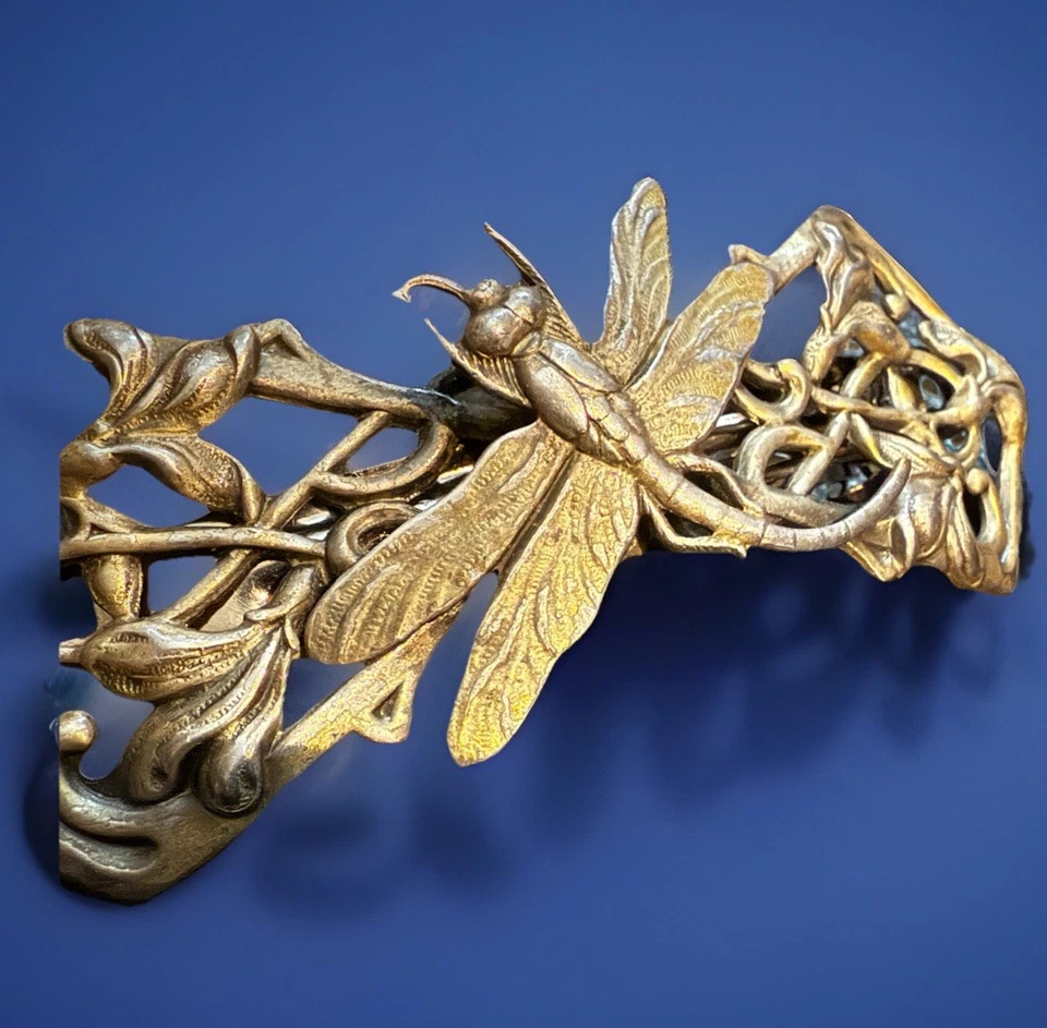 RARO DRAGÓN MOSCA VINTAGE PELO ESTERLINA ¡ASPECTO DE PASADOR! Foto 3 de 4