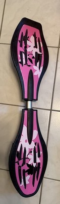 Ripstik / Waveboard pink-schwarz Blumenmotiv