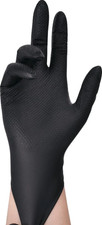 Black/Orange Nitrile Disposable Gloves 6 Mil Raised Diamond Texture  Fast Ship