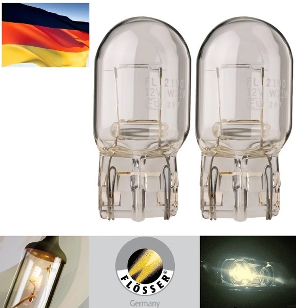 Flosser 7440 W21W 21W Zwei GlüHbirnen Stop Brems RüCklicht Upgrade Ersatzlampe-image