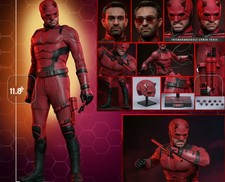 Hot Toys Marvel Daredevil Born Again 1 6 11.8in Figure w Baton Faces