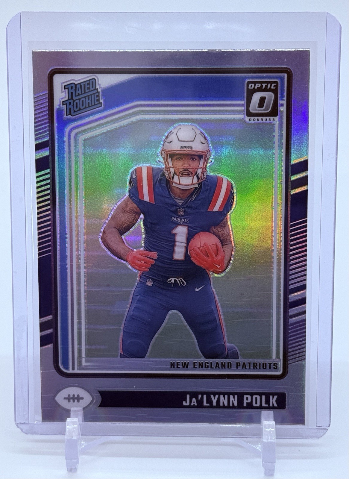 2024 Panini Donruss Optic Ja'Lynn Polk #240 Rated Rookie RC Holo Silver Prizm