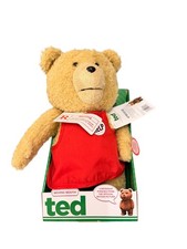 Ted Movie Talking Plush Dol in Red Apron 16  R Version Has "Thunder" song