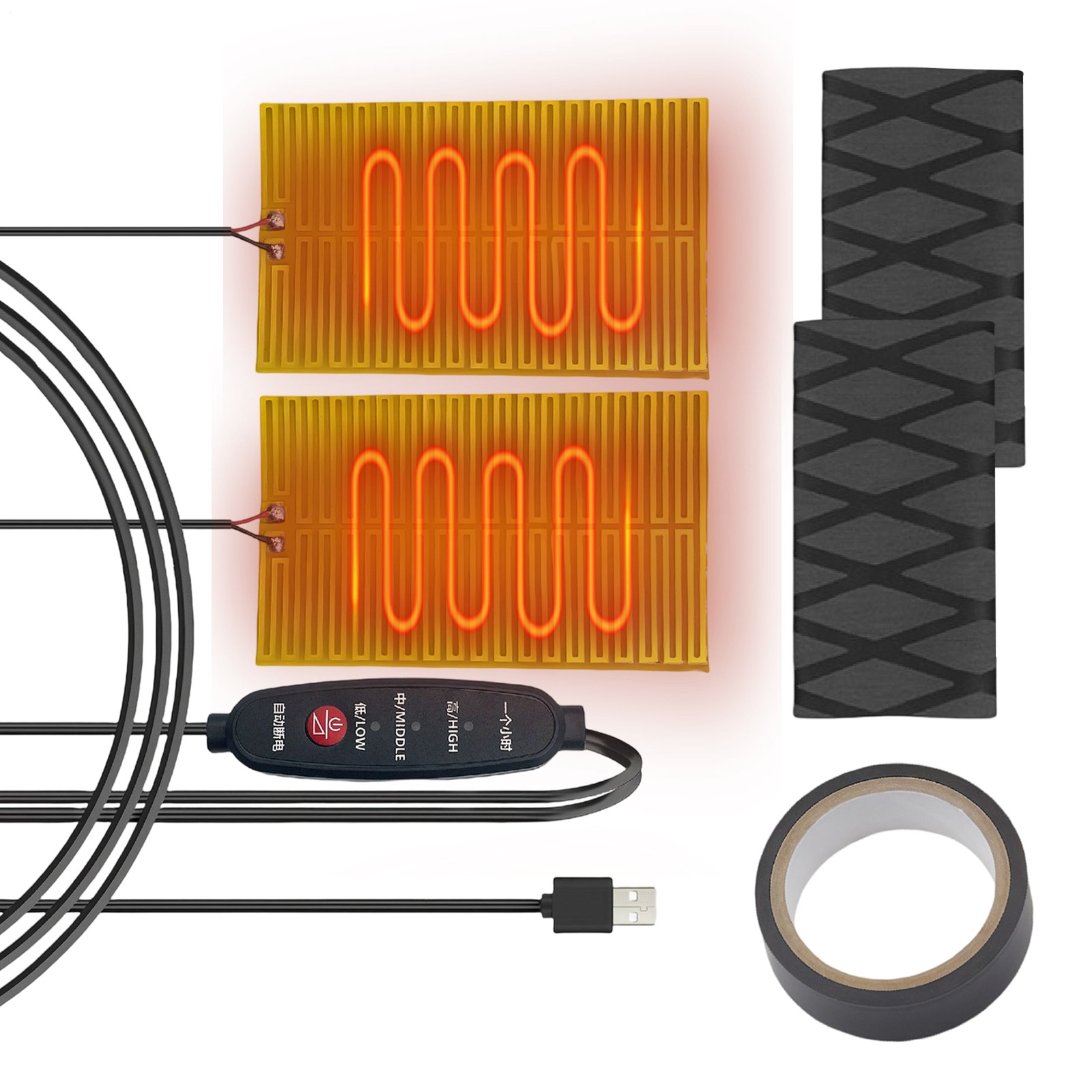 Heated Grips Cover For Motorcycle, 5V Handlebar Heater, Motorcycle Heated Grips