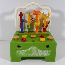 Vintage 1983 Playskool Sesame Street Workbench Tools Screwdriver Muppets Antique