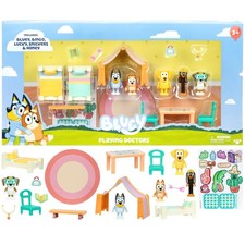 Bluey Playing Doctors Value Box Playset, 5 Figures, 11 Accessories  More