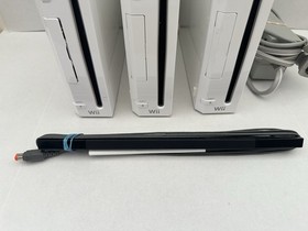 Lot of 3 Tested Working Nintendo Wii Game Consoles RVL-001 & Accessories