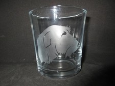 NEW ETCHED SCOTTISH DEERHOUND 10 OZ DRINKING ROCKS GLASS TUMBLER
