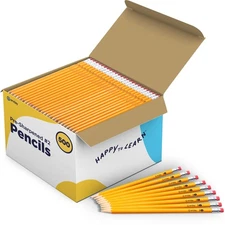 Enday #2 Pencils Bulk - 500 Pack - Pre-sharpened pencils #2 Wood-Cased Yellow...