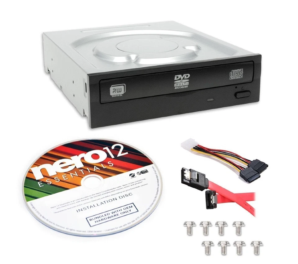 Unidad de DVD+/-RW interna Lite-On 24X SATA + Nero 12 Essentials + Cable SATA Ki... Foto 2 de 2