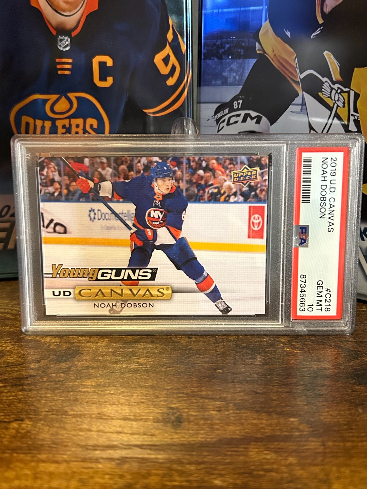 2019-20 UPPER DECK SERIES 2 NOAH DOBSON YOUNG GUNS CANVAS #C218 PSA 10