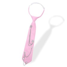 Ties for Women With Metal Chain, Adjustable Womens Neck Ties Pre-Tied Neckties
