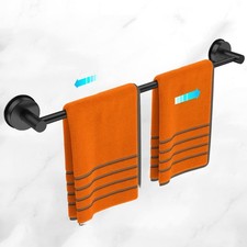 Adjustable Suction Cup Towel Bar for Bathroom Wall Racks Stainless Steel