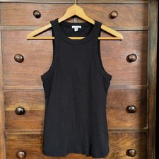 James Perse Ribbed Tank Top Womens 2 Black