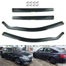 For Skoda Superb MK3 2015-23 5 Door Wind Deflectors Rain Guard Tinted Clips 4pcs