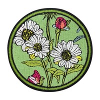 Patch Zum AufbüGeln - GrüNe Blumen | Rosen GäNseblüMchen Flicken Flower AufnäHer