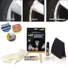 Alu Felgen Reparatur Set schwarz glänzend Auto Motorrad Felgendoktor KIT RAID HP