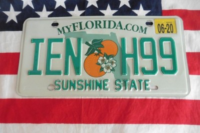US FLORIDA SUNSHINE STATE IEN H99 AUTO CAR KENNZEICHEN NUMMERNSCHILD PLATE USA I