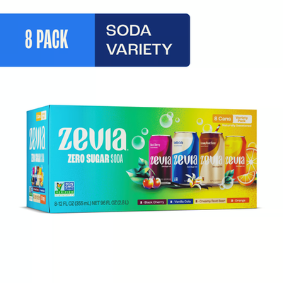 #ad Zevia Zero Sugar 0 Calorie Variety Soda 12 fl oz 8 Pack Cans Fast Free Ship $5.59