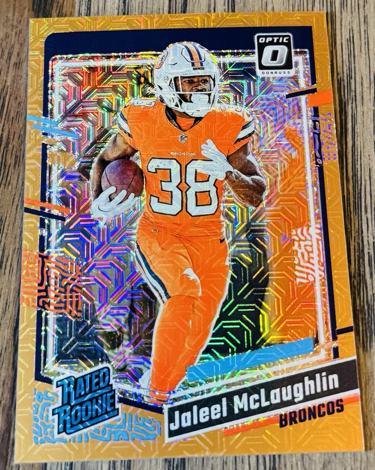 2023 Donruss Optic Jaleel McLaughlin #232 Bronze Mojo /35 RC Broncos Rookie