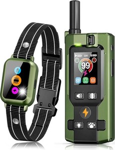 Smart Dog Training Collar Color Screen Step Counter 3300FT Range IP67 5 Modes