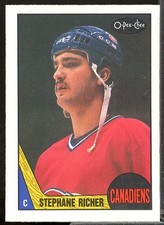 Stephane Richer Rookie Card 1987-88 O-Pee-Chee #233. rookie card picture