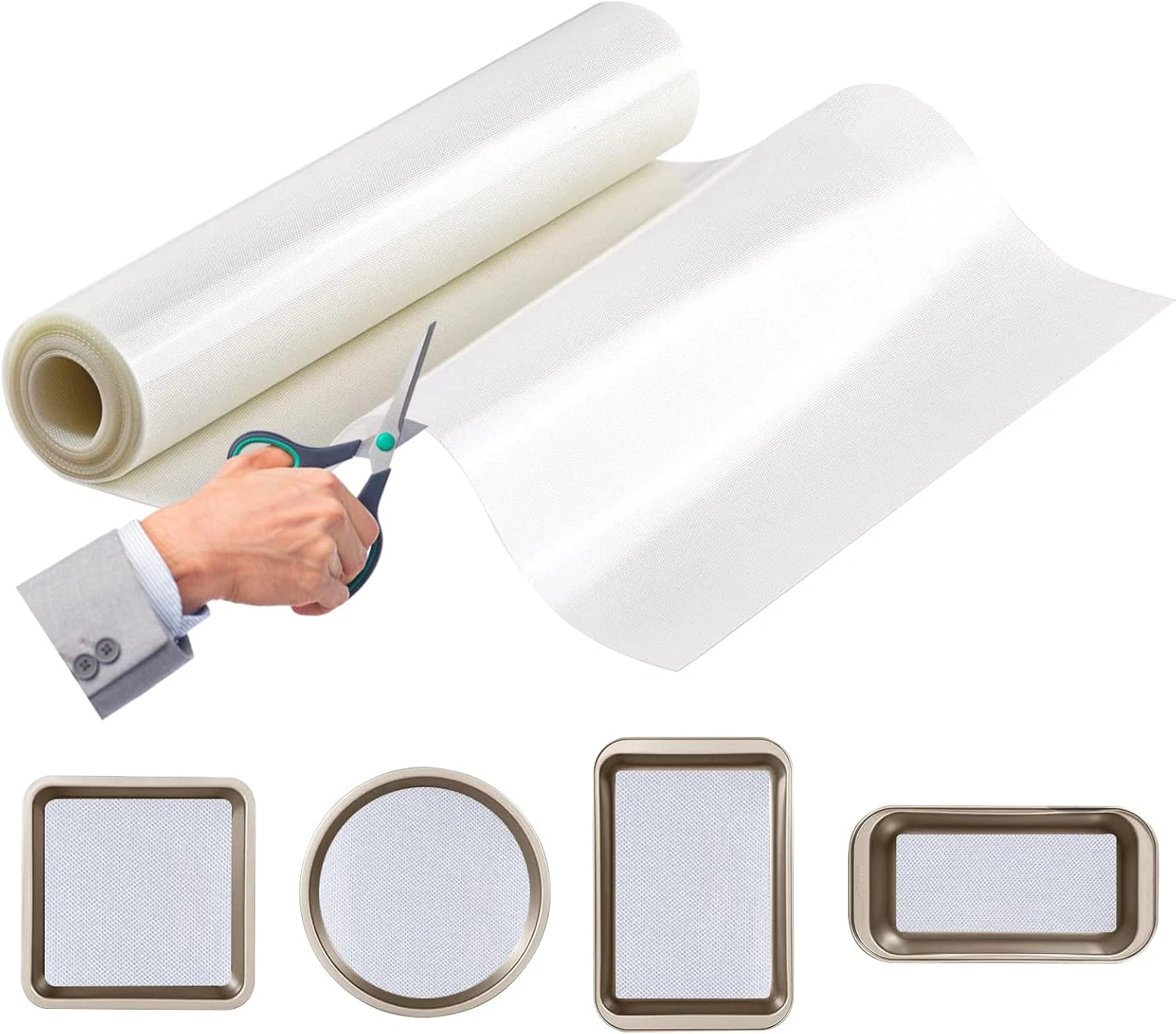 Silicone Baking Mat Roll, Cut to Size Silicone Mat, Non-Slip Silicone Pastry Mat
Opens in a new wind