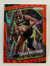 Teaira McCowan 2025 Panini Prizm WNBA (SP,SN) Red Seismic Wave Prizm #’d 180/249
