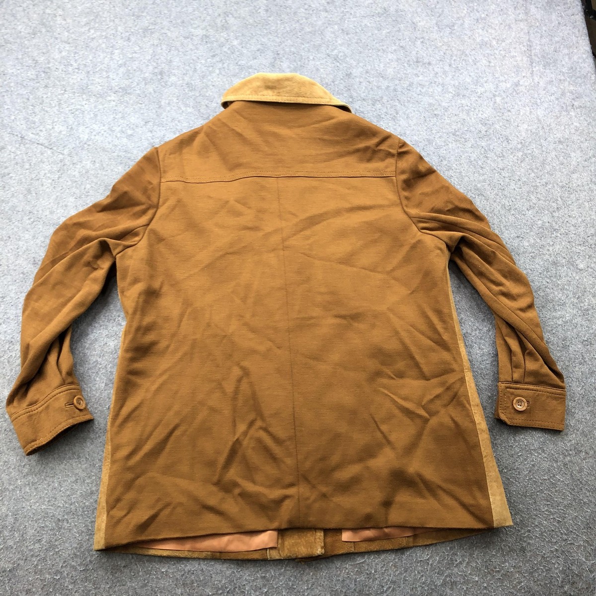 Vintage Montgomery Ward Jacket Mens Large 18.5 Suede Pigskin Shirt