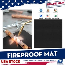 19.6"x19.6" Multi-Use Fireproof Mat for Outdoor Grilling & Indoor Fireplaces 5mm