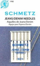 Schmetz Jeans/Denim Size 90/14 Sewing Machine Needles 5-Pack Part#1782
