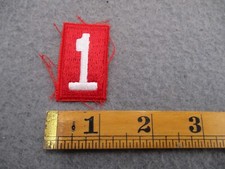 Boy Scouts of America BSA Red White Troop Number  1 One Patch S3.