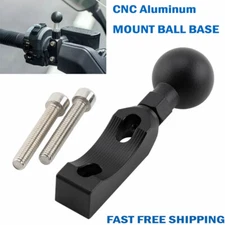 Motorcycle Handlebar Brake Holder Phone GPS Mount Fixed Base Bracket Alloy Ball 