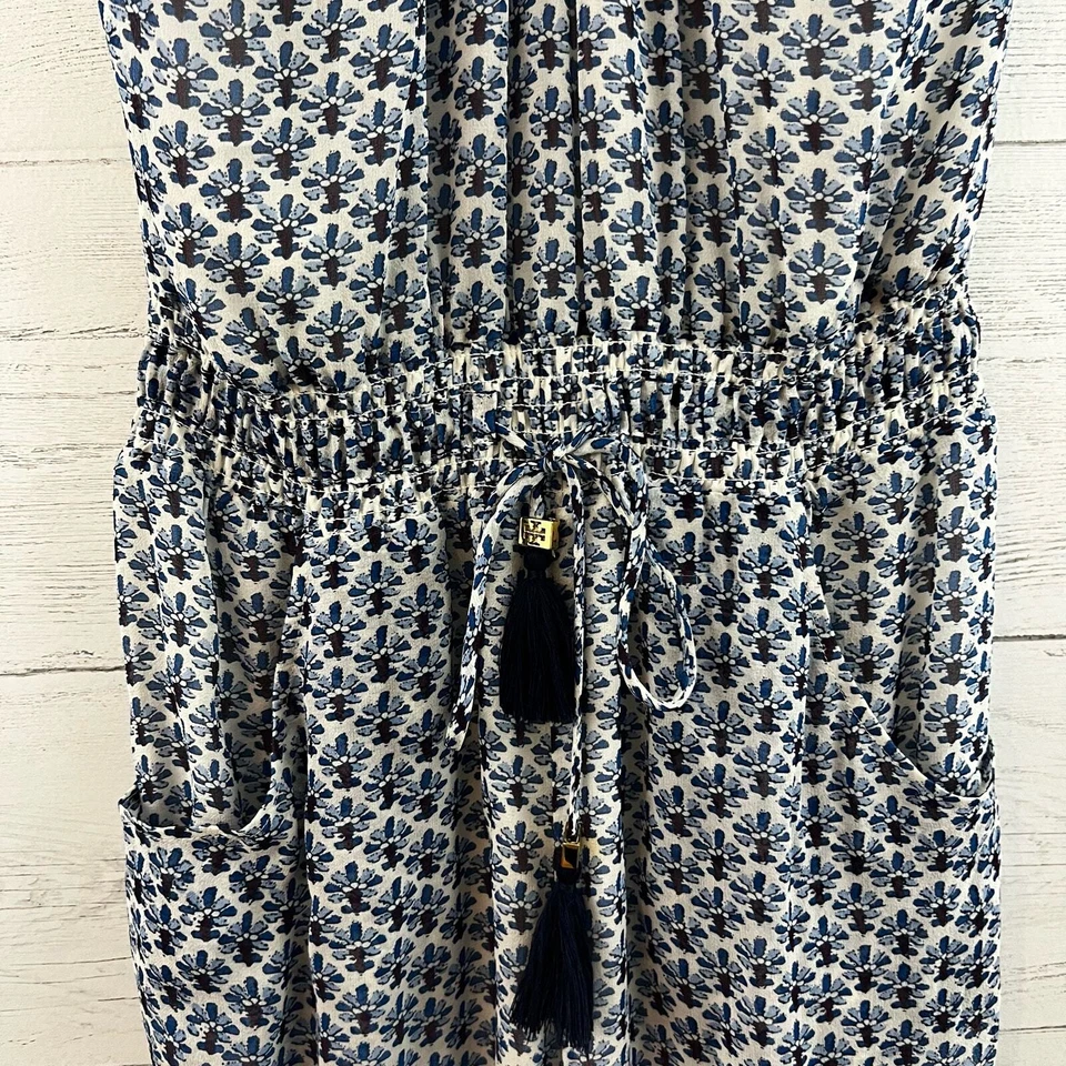 Mono halter de seda estampado pierna ancha Tory Burch talla S Foto 3 de 4