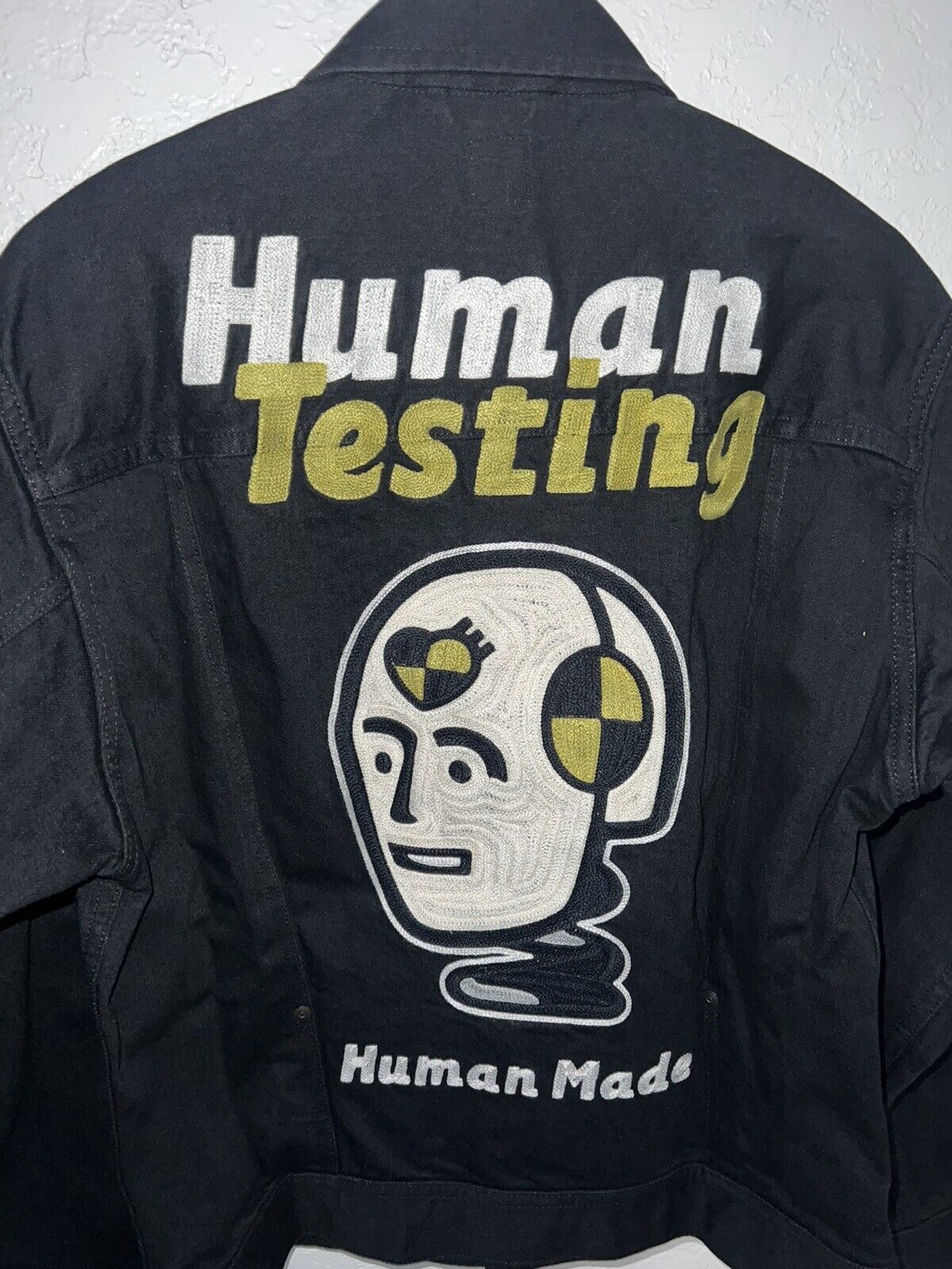 Human Made x Asap Rocky x Nigo Varsity Testing Denim Jacket size Medium New  Rare