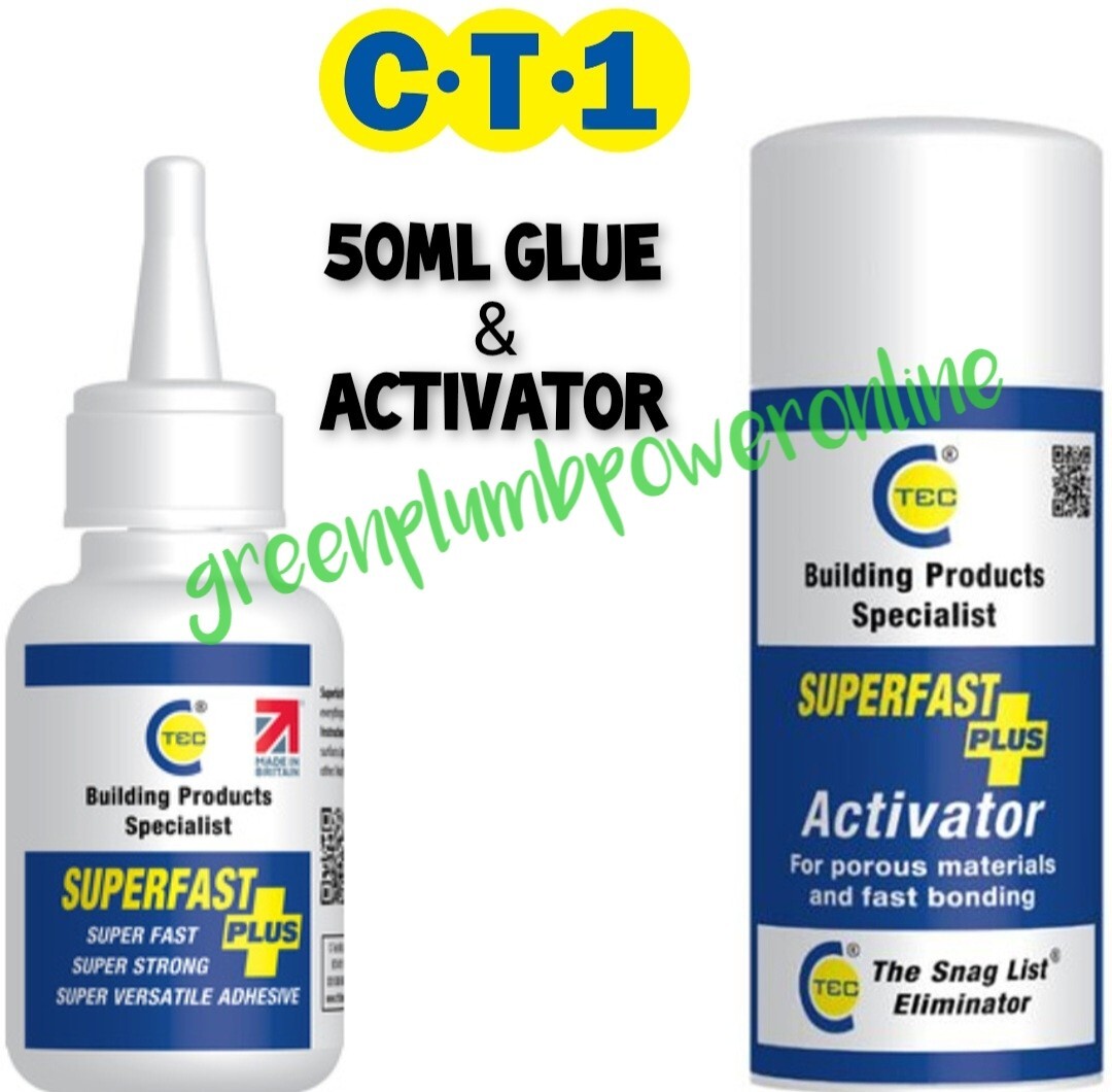 CT1 SuperFast Plus 50ml Super Glue With Activator Twin Value Pack Free Delivery