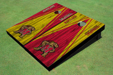 University of Maryland Alternating Wood Look Triangle Cornhole Boards