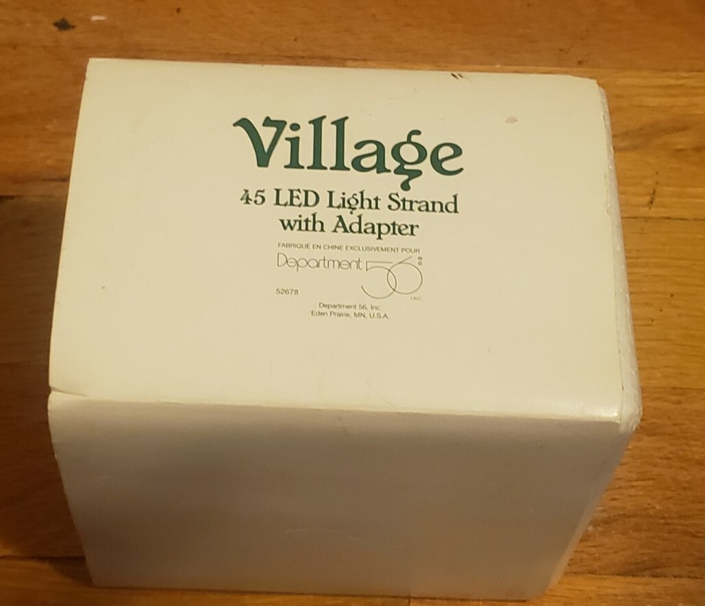 DEPT 56 Christmas VILLAGE 45 LED LIGHT STRAND WITH ADAPTER-52678 - Free Ship - Picture 4 of 4