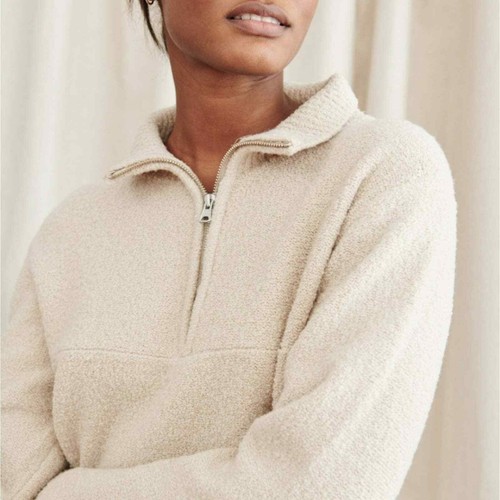 Jenni Kayne Merino Boucle Half Zip 