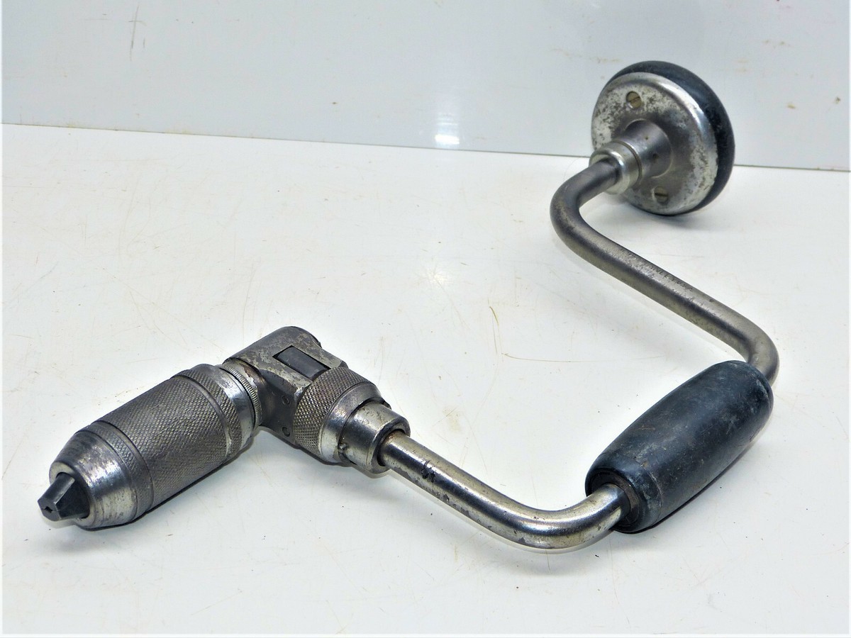 Vintage 10” Stanley No 923 Reversible Ratcheting Brace Drill