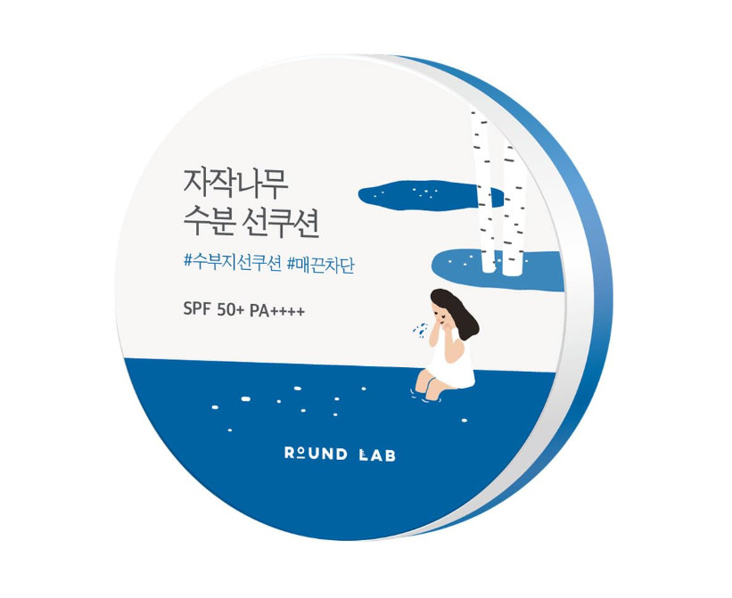 ROUND LAB BIRCH JUICE MOISTURIZING SUN CUSHION SPF50+ PA++++