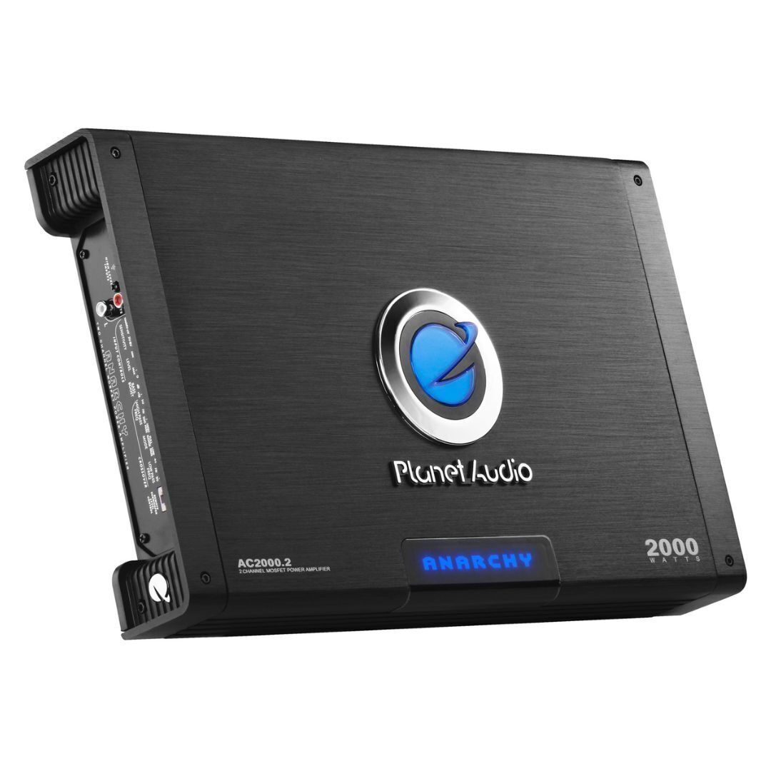 Planet Audio Anarchy AC20002 2000 Вт Мощный 2-канальный автомобильный усилитель черного цвета мощностью 2000 Вт